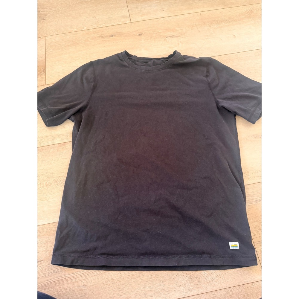 Vuori Tuvalu Tee Mens M Black Pima Cotton Stretch Short Sleeve Shirt V101